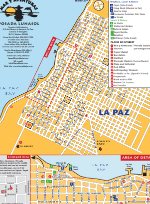 Todos Santos Driving Map